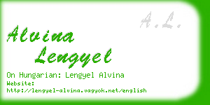 alvina lengyel business card